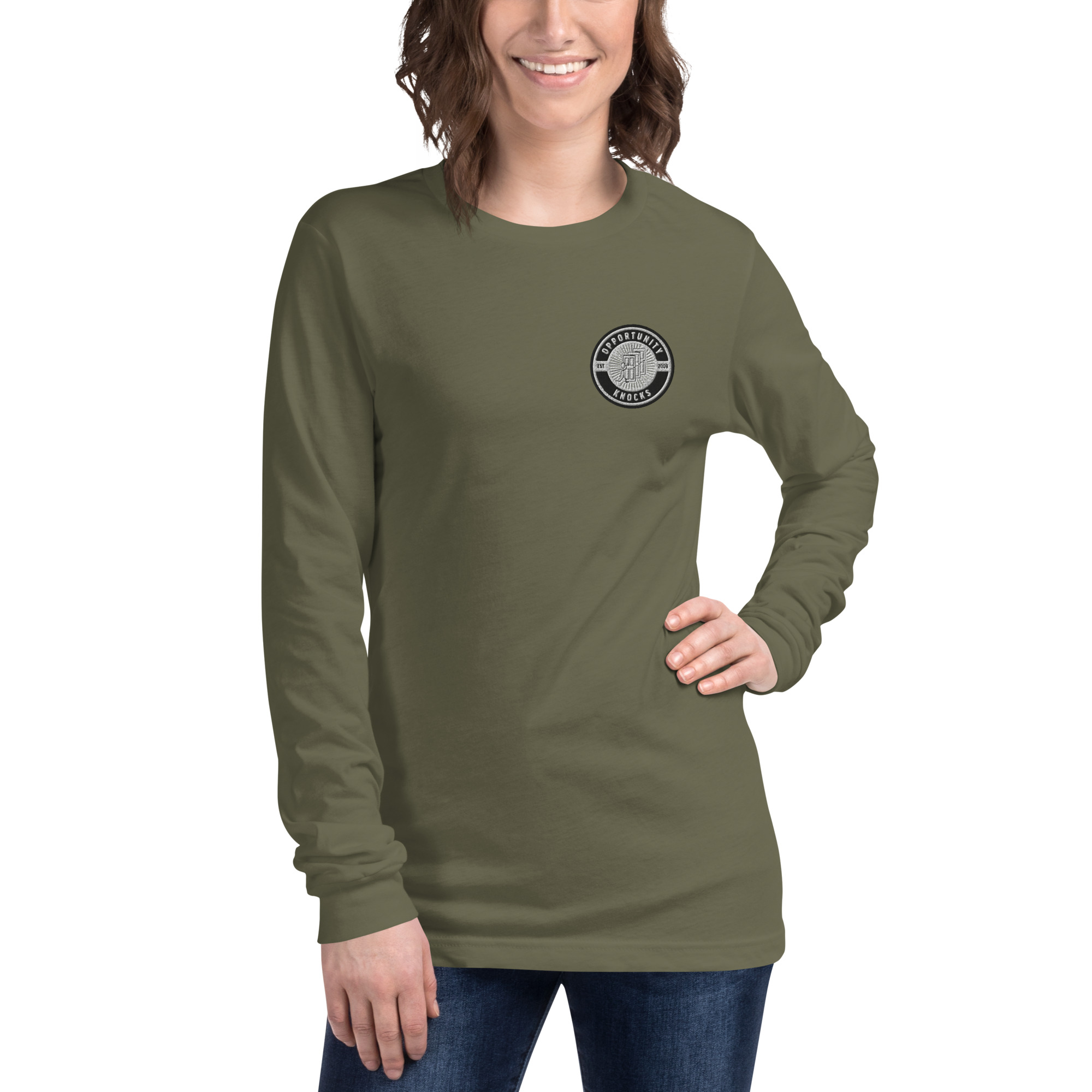 OK Embroidered Unisex Long Sleeve Tee - Image 19