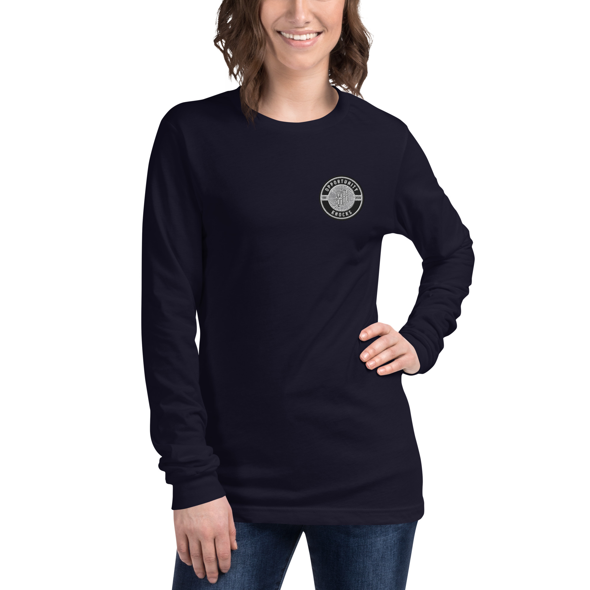 OK Embroidered Unisex Long Sleeve Tee - Image 5
