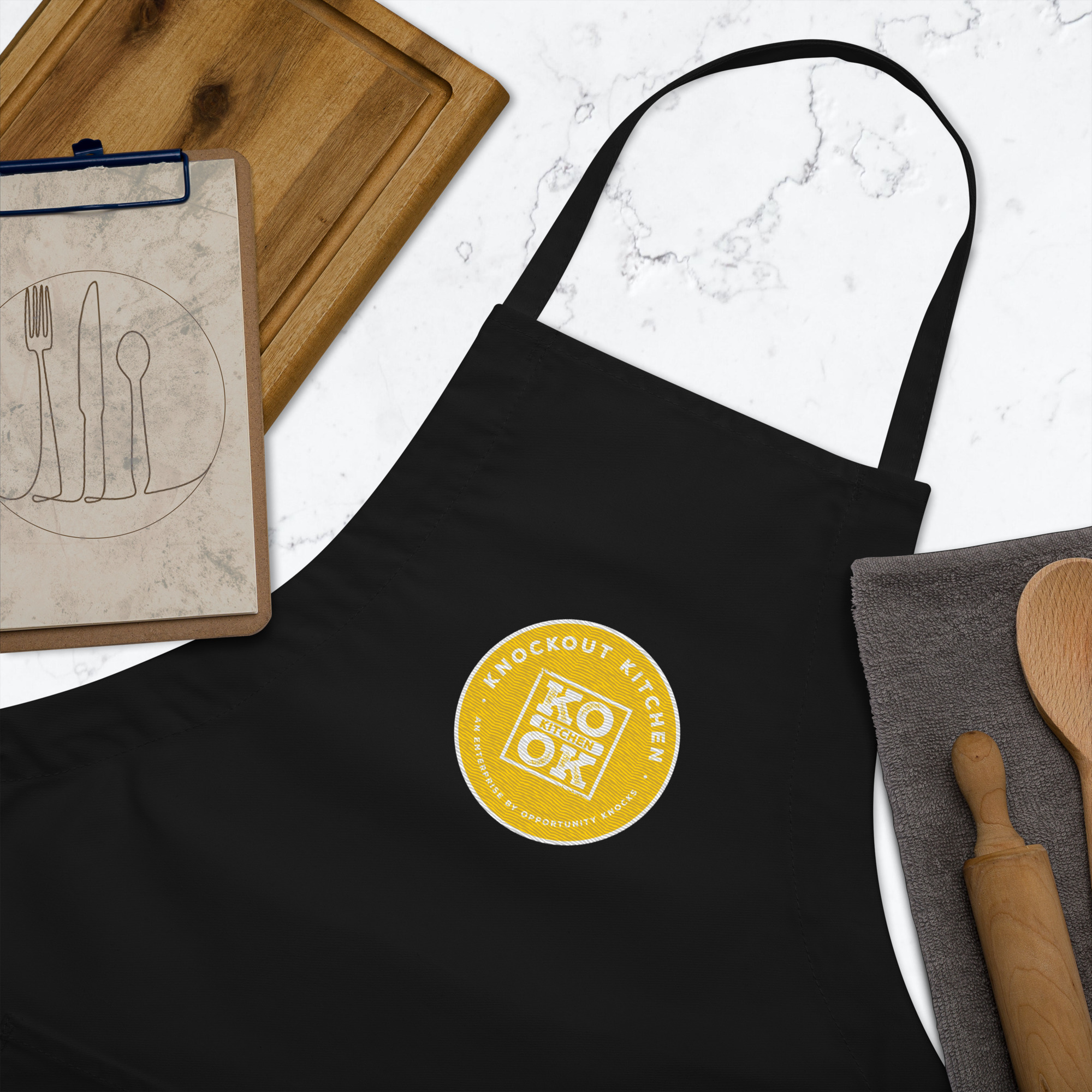 Knockout Kitchen Embroidered Apron - Image 4
